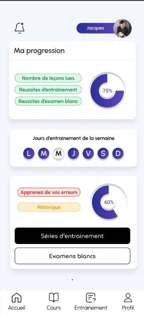Aperçu de l'application GOVO Code de la route
